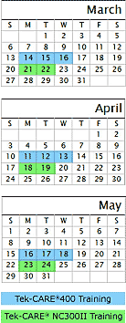 2011 March, April & May Training Calendar