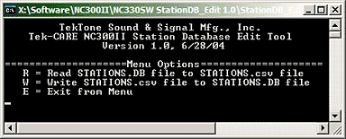 NC330SW — Station Database Editing and Programming Utility